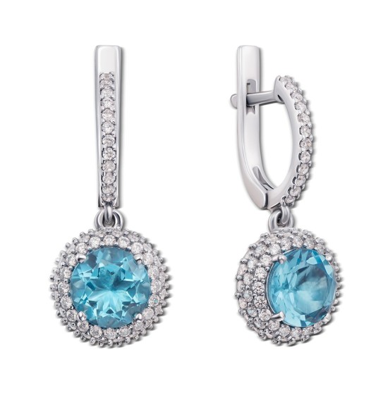 Diamond Yellow Gold 22kt Dangle Earring