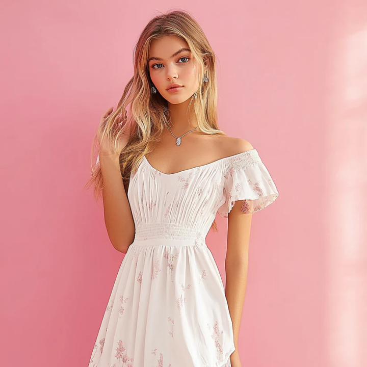 Ruffled Long Dress